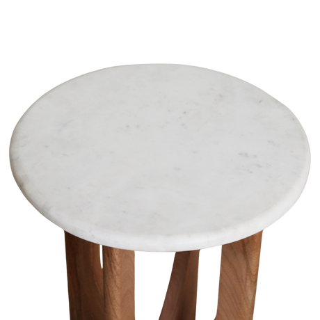 Bijzettafel Kuching Marmer Wit / Raw Materials