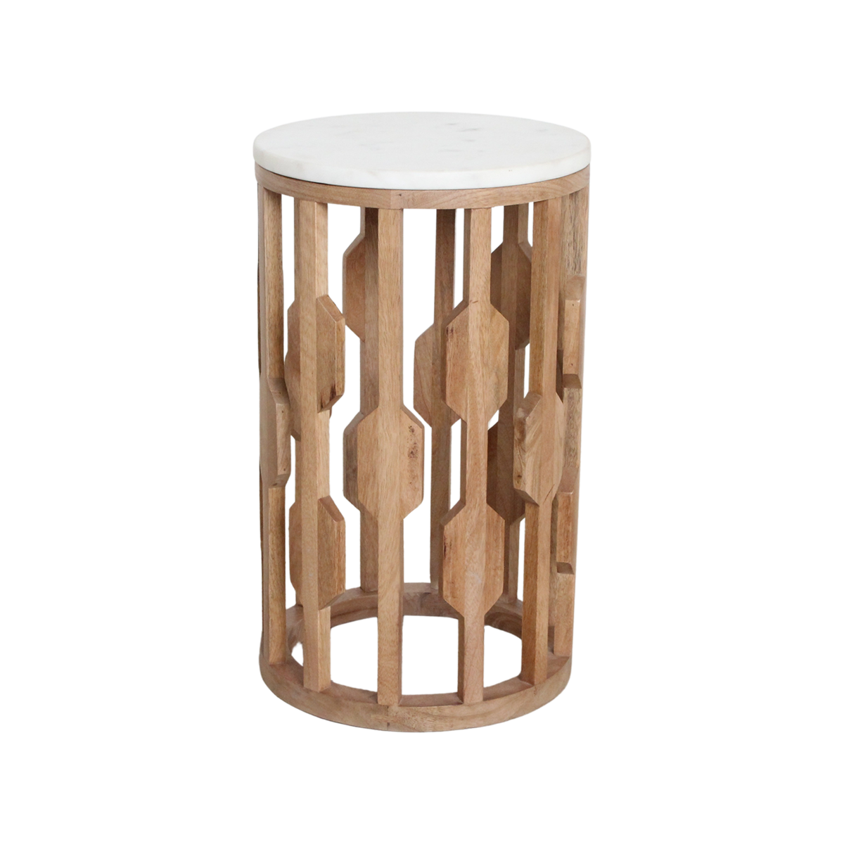Bijzettafel Atjeh Marmer Wit / Raw Materials