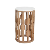 Bijzettafel Atjeh Marmer Wit / Raw Materials