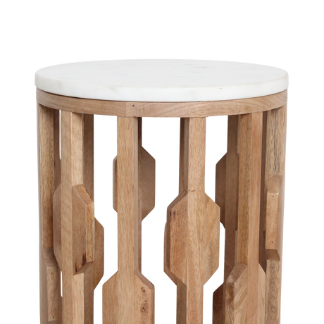 Bijzettafel Atjeh Marmer Wit / Raw Materials