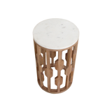 Bijzettafel Atjeh Marmer Wit / Raw Materials