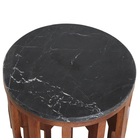 Bijzettafel Lampung Marmer Zwart / Raw Materials