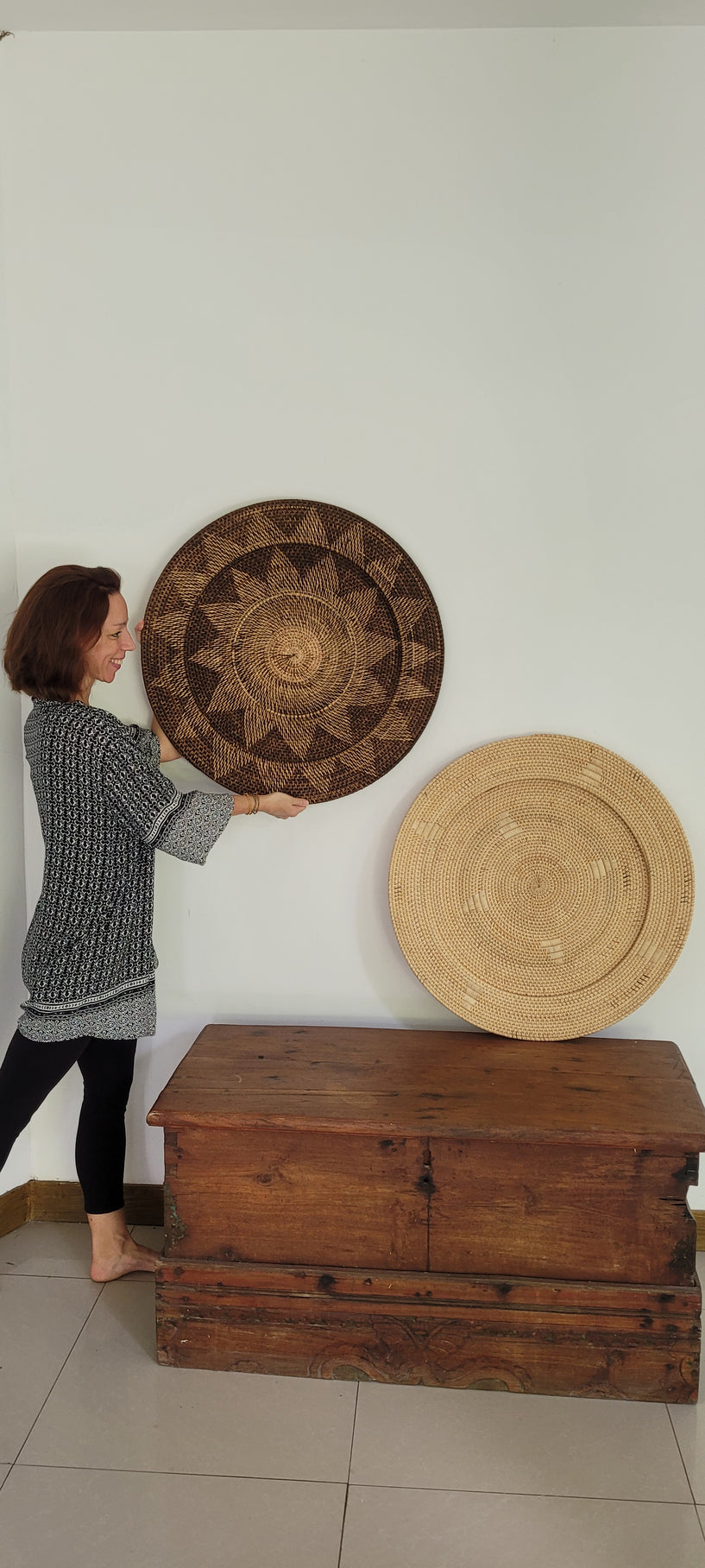 Ronde Raffia Decoratieplaat / Mojo Boutique