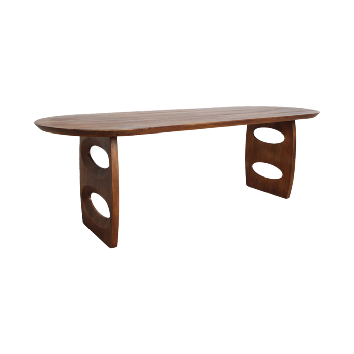 Eettafel Bullnose Teardrop Bruin 240 cm / Raw Materials