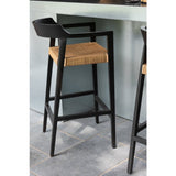 Barstoel Emma Teak Zwart Bruin / J-Line