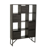 Kast met Lades – Gerecycleerd Hout Zwart / J-Line