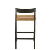 Barstoel Emma Teak Zwart Bruin / J-Line