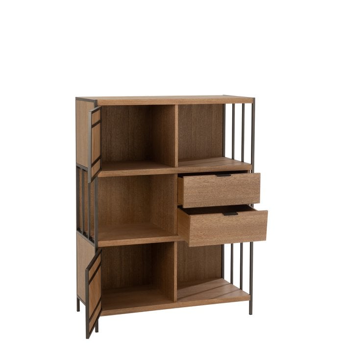 Compartimenten Kast – Hout & Metaal Naturel / J-Line