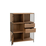 Compartimenten Kast – Hout & Metaal Naturel / J-Line