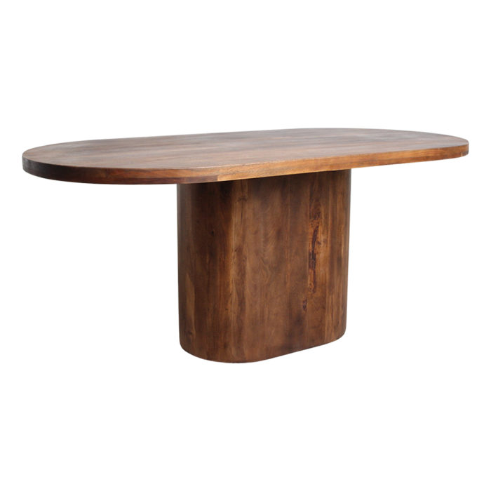 Eettafel Bullnose Oblong Mangohout Bruin 180 cm / Raw Materials