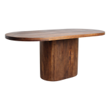 Eettafel Bullnose Oblong Mangohout Bruin 180 cm / Raw Materials