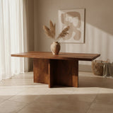 Eettafel Bullnose Greek Cross Mangohout 240 cm / Raw Materials