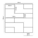 Vakkenkast Huub Wit / Veer Carpets