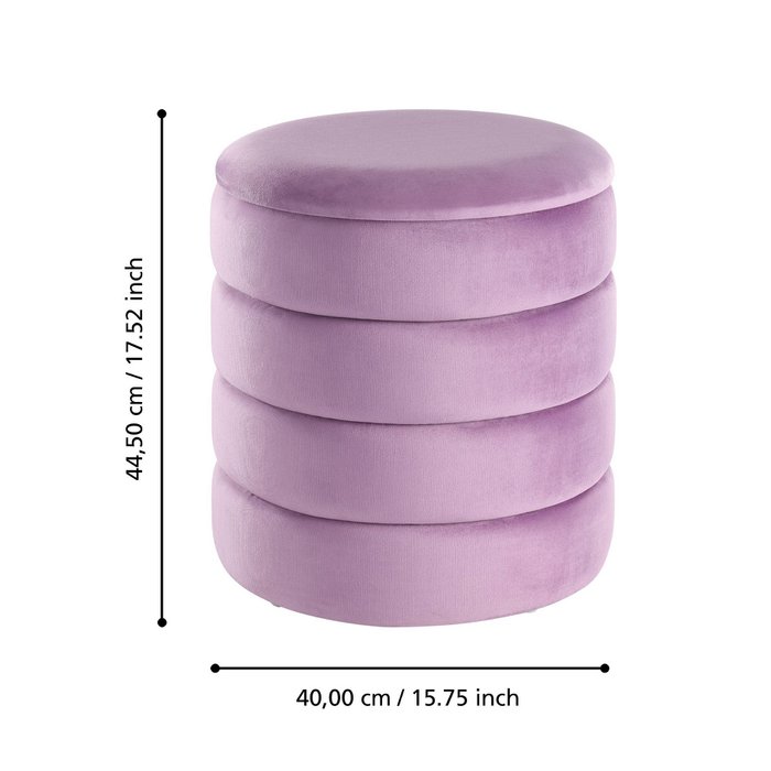 Ampahaka Poef Paars (ø40cmxH44,5 cm) / EGLO Living