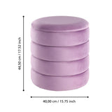 Ampahaka Poef Paars (ø40cmxH44,5 cm) / EGLO Living