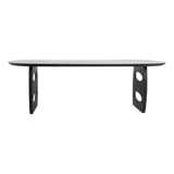 Eettafel Bullnose Teardrop Zwart 200 cm / Raw Materials