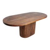 Eettafel Bullnose Oblong Mangohout Bruin 180 cm / Raw Materials
